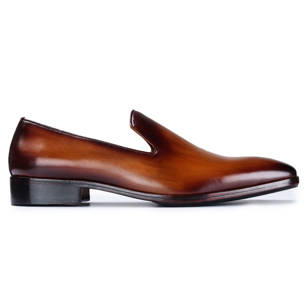 Bashwood Handmade Brown Shade Leather Loafers For Men